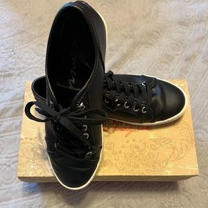 SOLD American Rag from Macy’s black faux leather sneaker